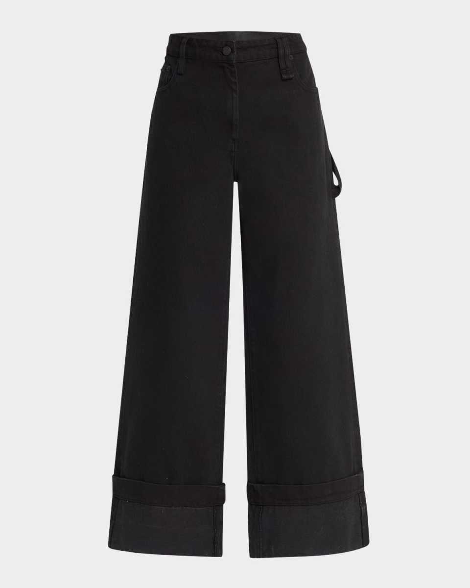 Straight-Leg Cuffed Boyfriend Jeans